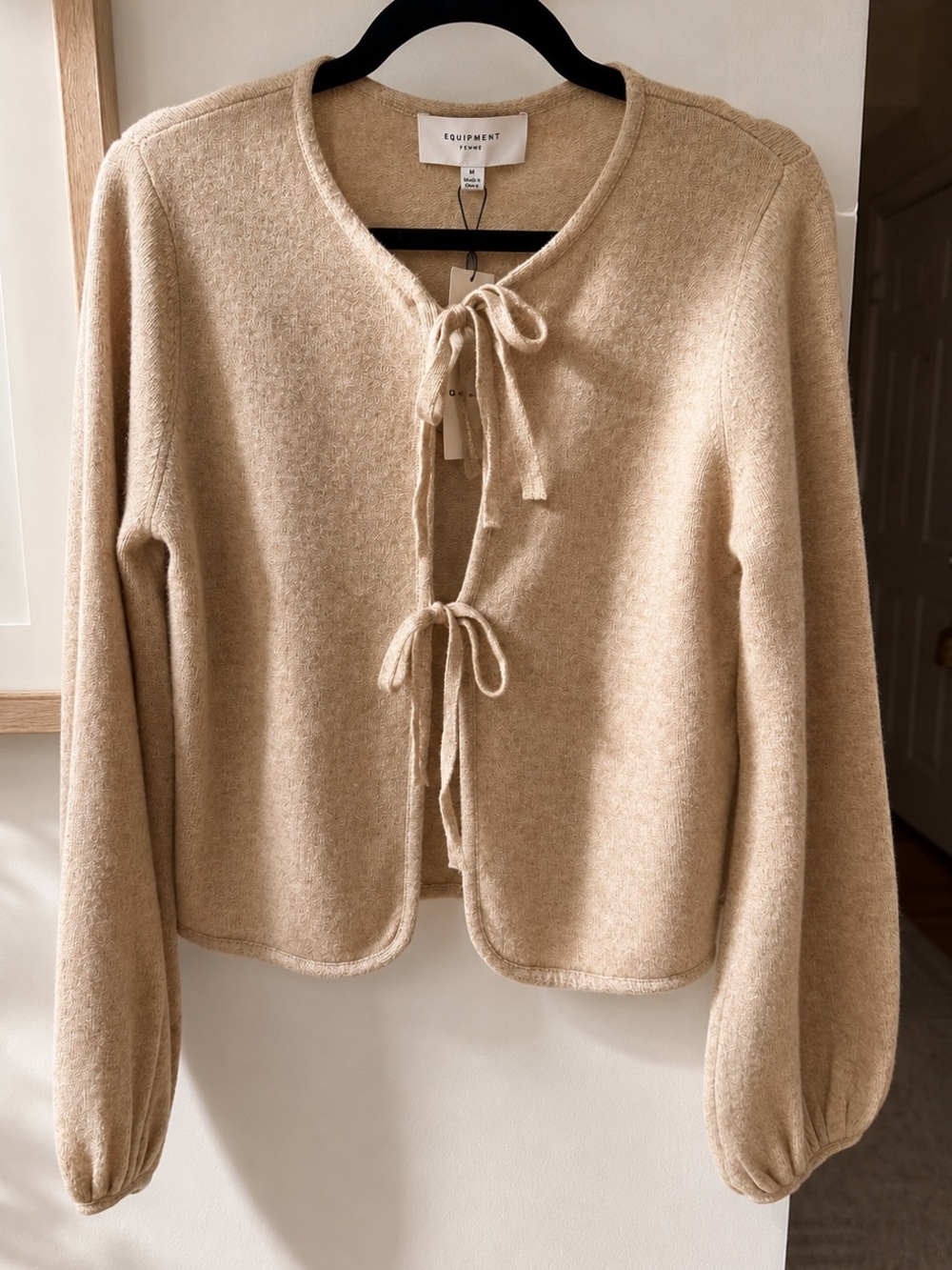 Equipment Femme Tie-Front Cardigan